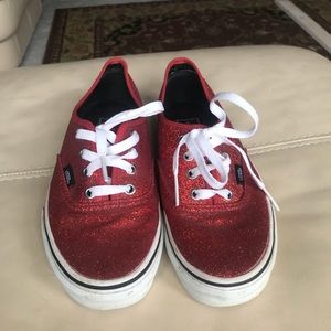 Sparkle red vans